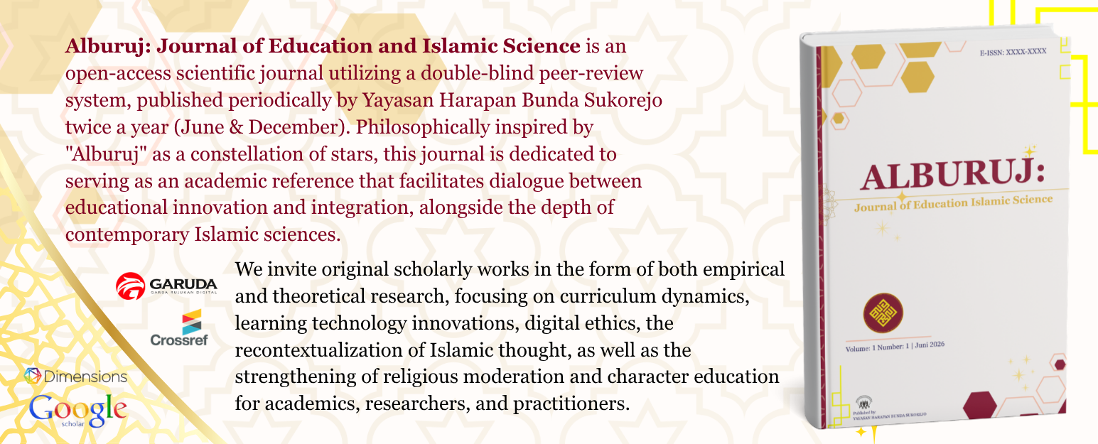 Alburuj: Journal of Education and Islamic Science